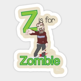 Z is for Zombie Sticker